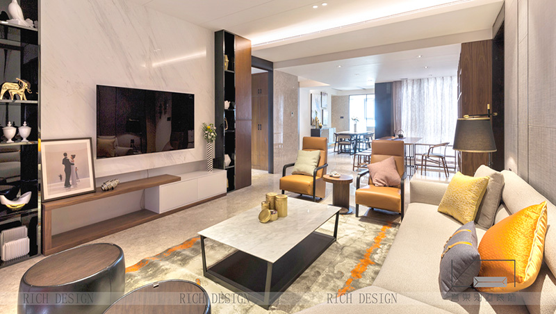 博林天瑞280平現(xiàn)代風格裝修實景圖