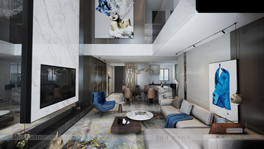 中熙君南山現(xiàn)代輕奢風格200平設(shè)計裝修