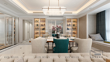 香山美墅歐式風(fēng)格190平裝修效果圖