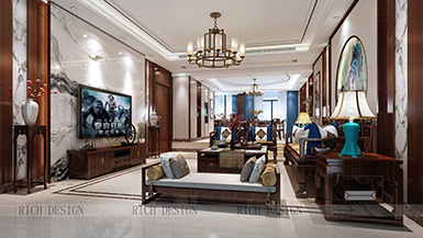 中糧瀾山中式風(fēng)格249平裝修設(shè)計(jì)效果圖