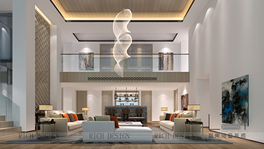 中航元嶼?，F(xiàn)代風(fēng)格500平裝修效果