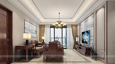 陽光粵海現(xiàn)代中式裝修設(shè)計效果圖