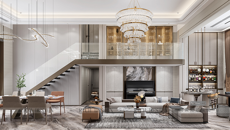 純海岸雅居意式輕奢203平復(fù)式樓設(shè)計效果